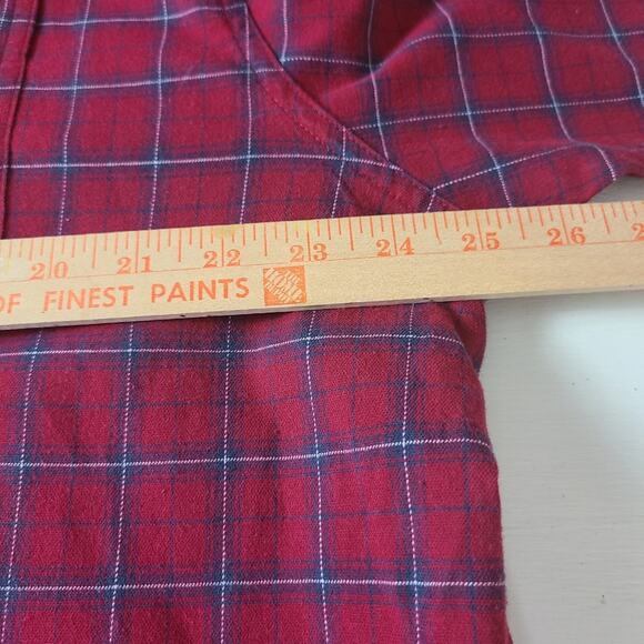 Wrangler  Flex For Comfort Men's Red Plaid Long Sleeve Button Down Shirt  2XL - Picture 7 of 12